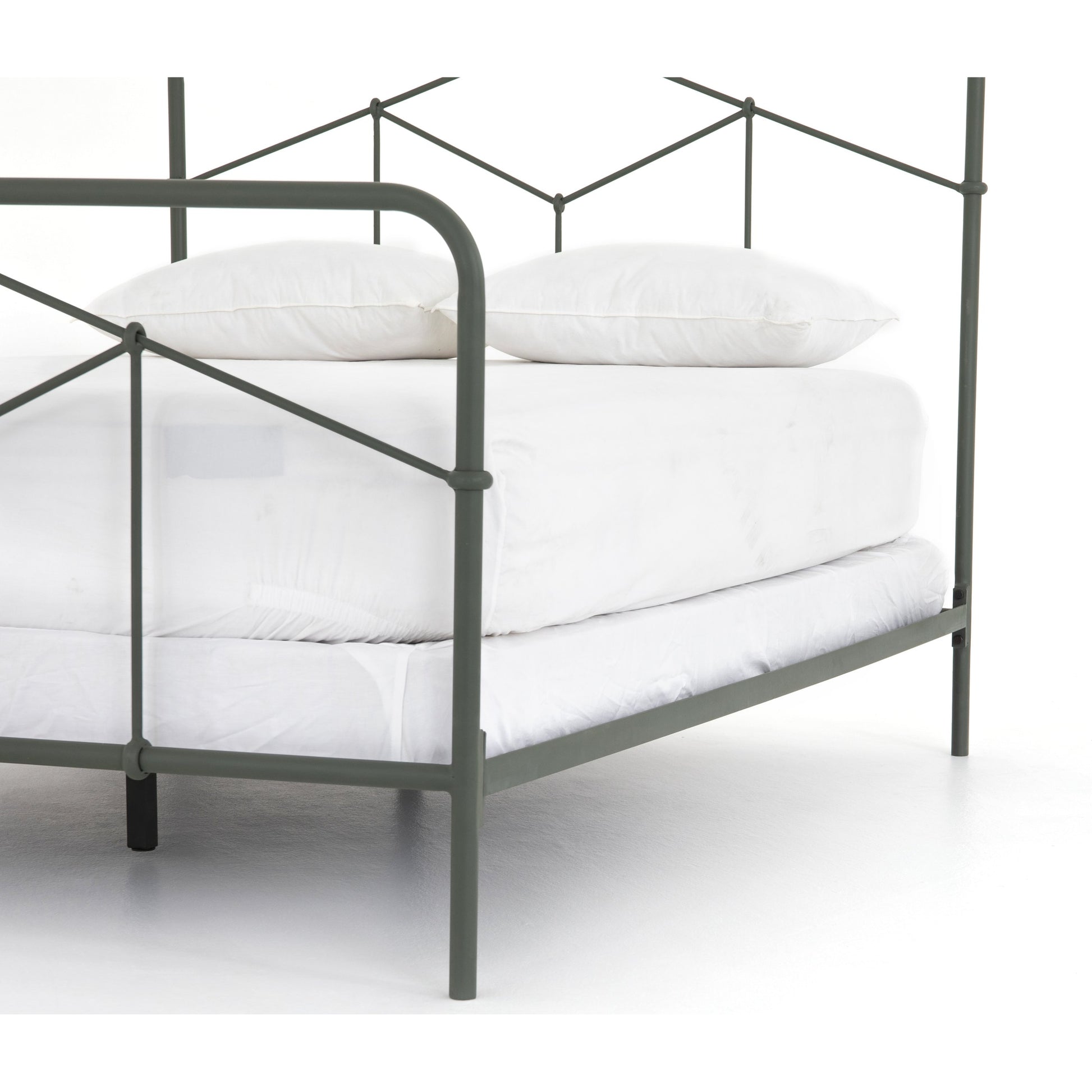 Casey Bed by Four Hands in sanblasted vintage black. Made from iron in a cottage & farmhouse style.