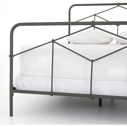 Casey Bed by Four Hands in sanblasted vintage black. Made from iron in a cottage & farmhouse style.