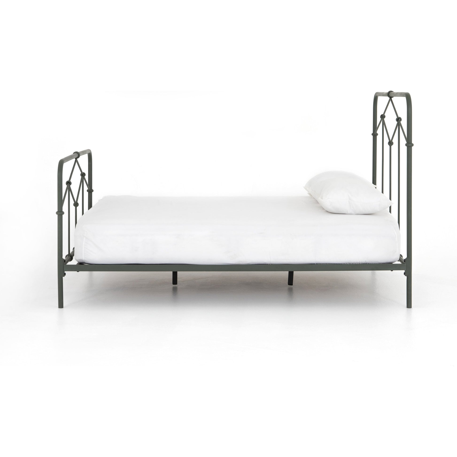 Casey Bed by Four Hands in sanblasted vintage black. Made from iron in a cottage & farmhouse style.