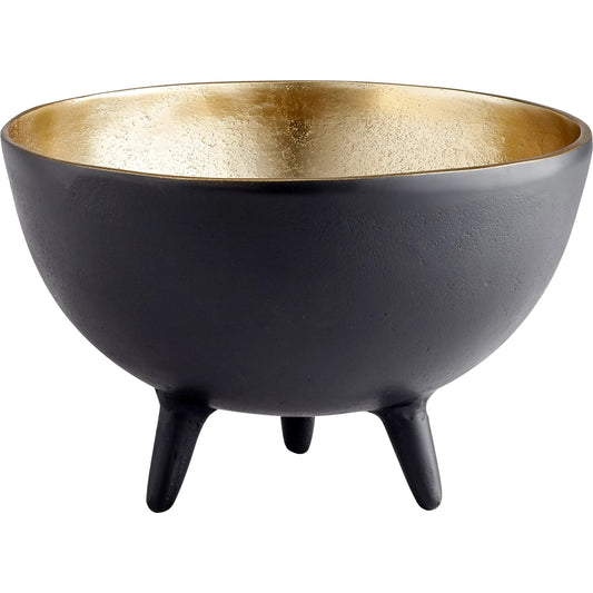 Inca Bowl by Cyan Design in matte black, gold. Made from aluminum in a eclectic & global style.