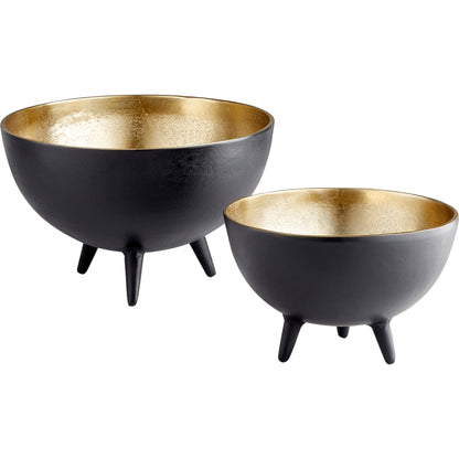 Inca Bowl by Cyan Design in matte black, gold. Made from aluminum in a eclectic & global style.