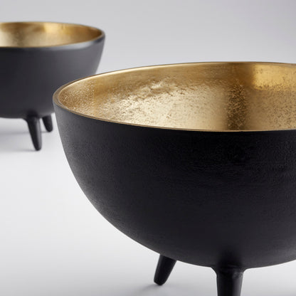 Inca Bowl by Cyan Design in matte black, gold. Made from aluminum in a eclectic & global style.