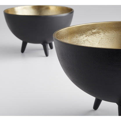 Inca Bowl by Cyan Design in matte black, gold. Made from aluminum in a eclectic & global style.