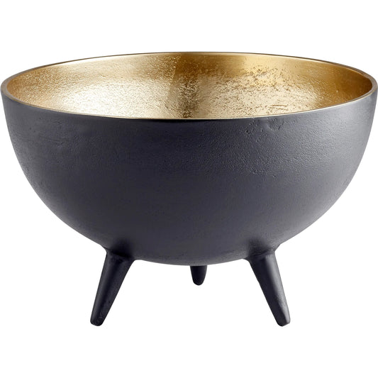 Inca Bowl by Cyan Design in matte black, gold. Made from aluminum in a eclectic & global style.