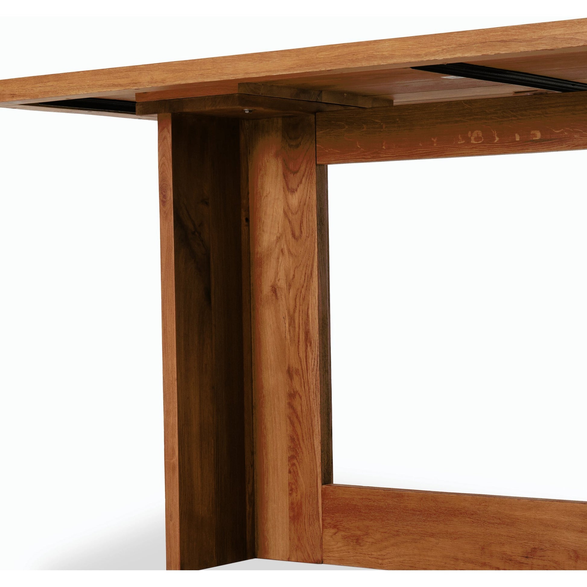 Erie Bar Table by Four Hands in dark smoked oak. Made from solid oak in a rustic style.