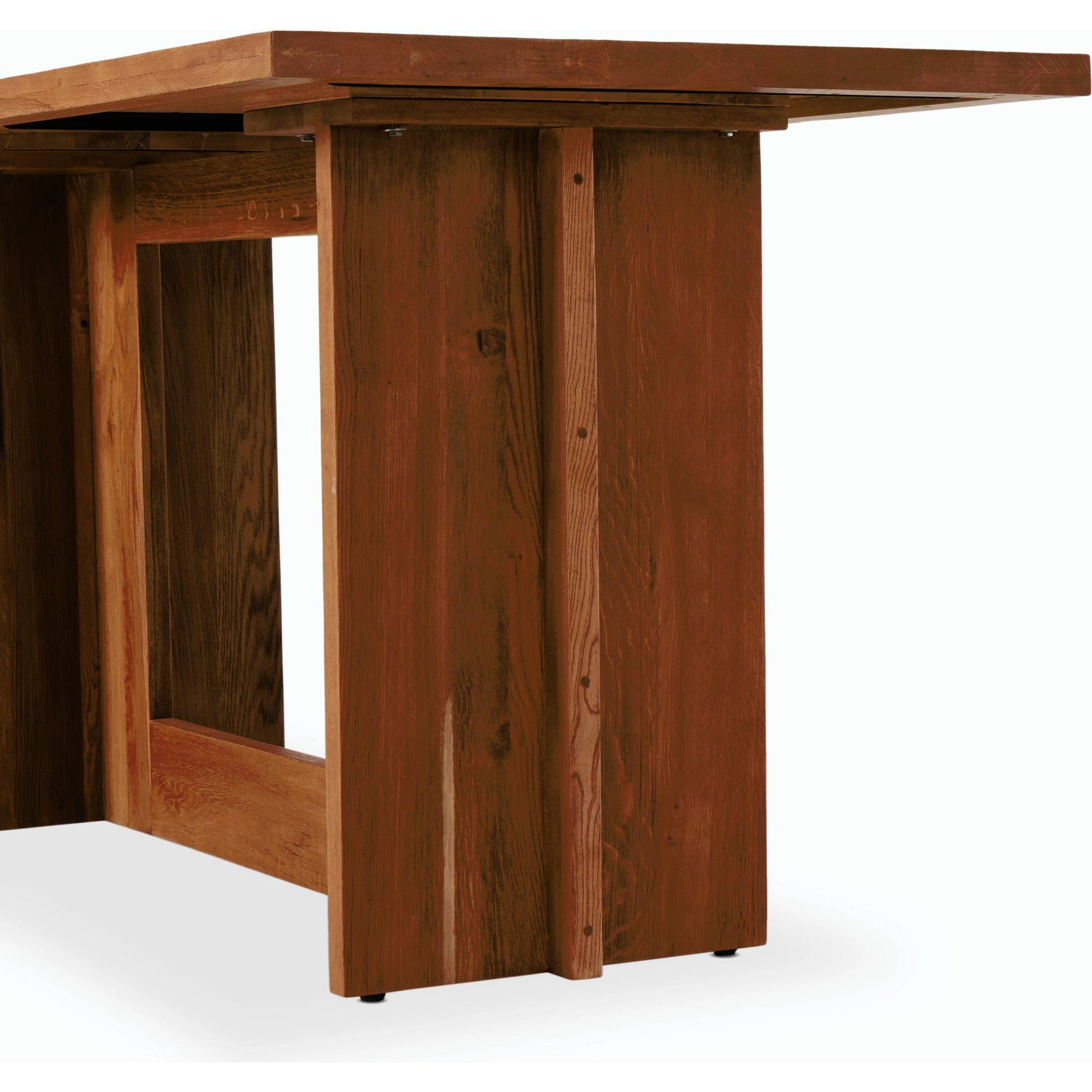 Erie Bar Table by Four Hands in dark smoked oak. Made from solid oak in a rustic style.