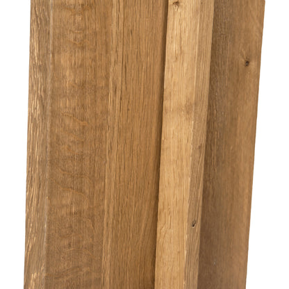 Erie Bar Table by Four Hands in dark smoked oak. Made from solid oak in a rustic style.