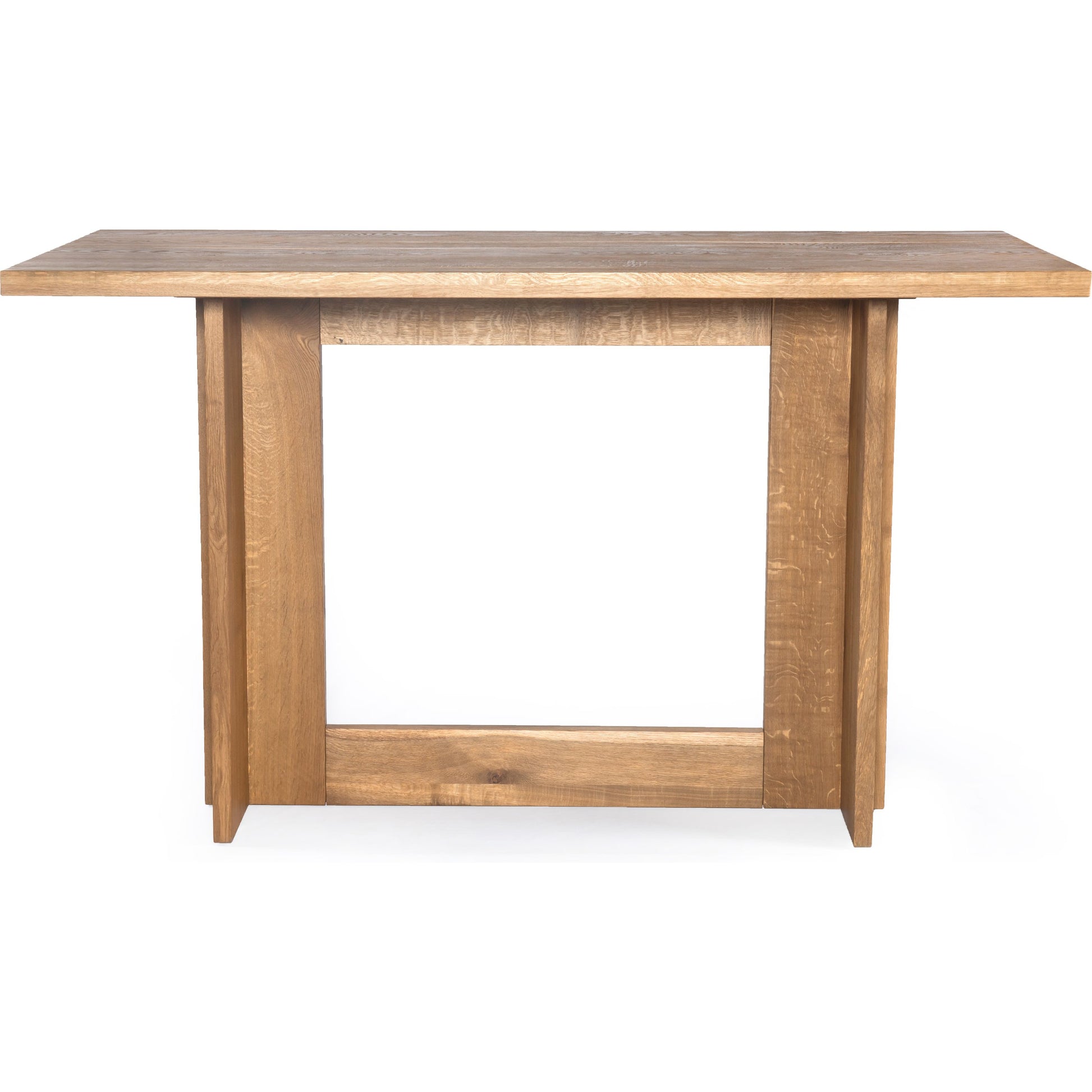 Erie Bar Table by Four Hands in dark smoked oak. Made from solid oak in a rustic style.