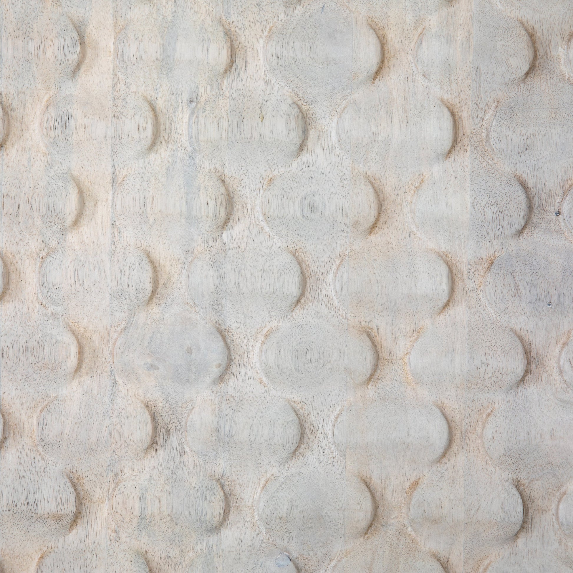 Rio Sideboard by Four Hands in round cut white wash, antique brass, white wash mango. Made from solid mango, iron in a eclectic & global style.