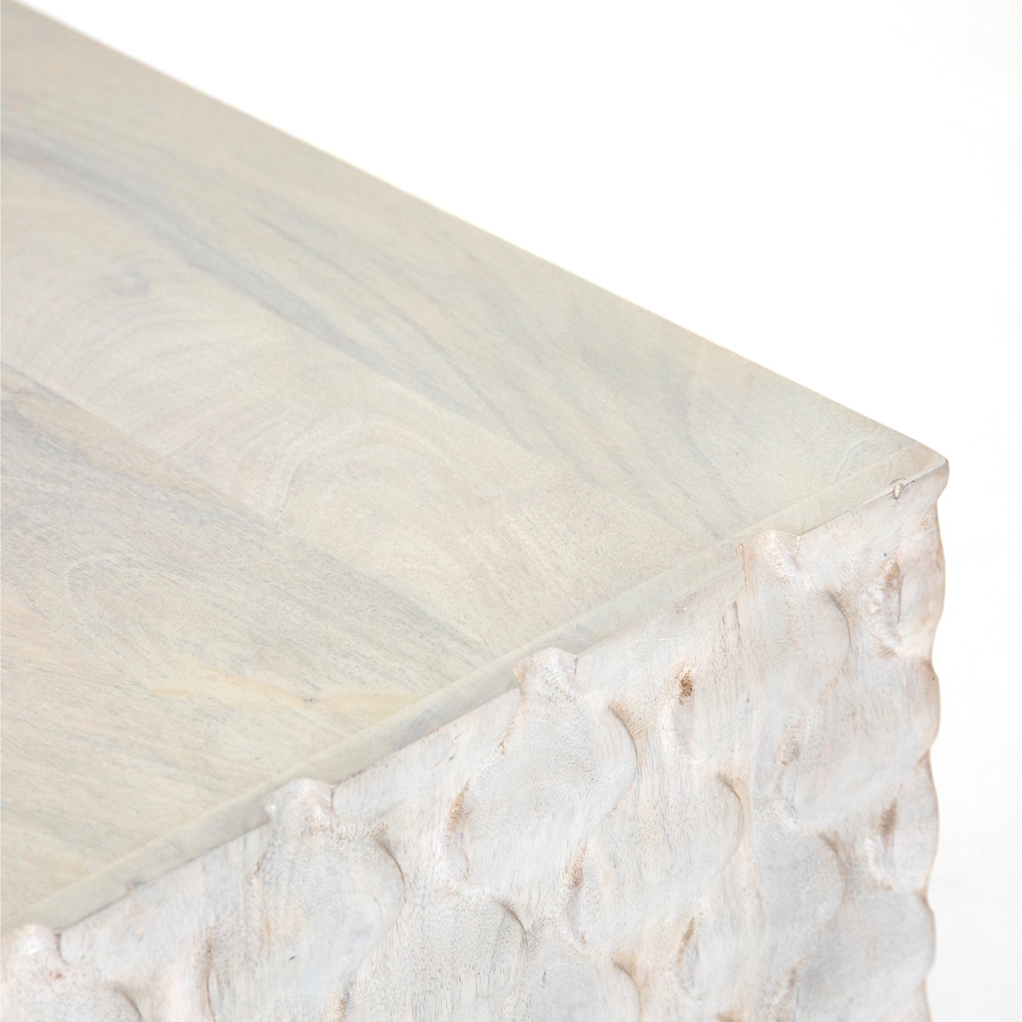 011 SI-1798137 | Additional Silo | Rio Sideboard by Four Hands in round cut white wash, antique brass, white wash mango. Made from solid mango, iron in a eclectic & global style.