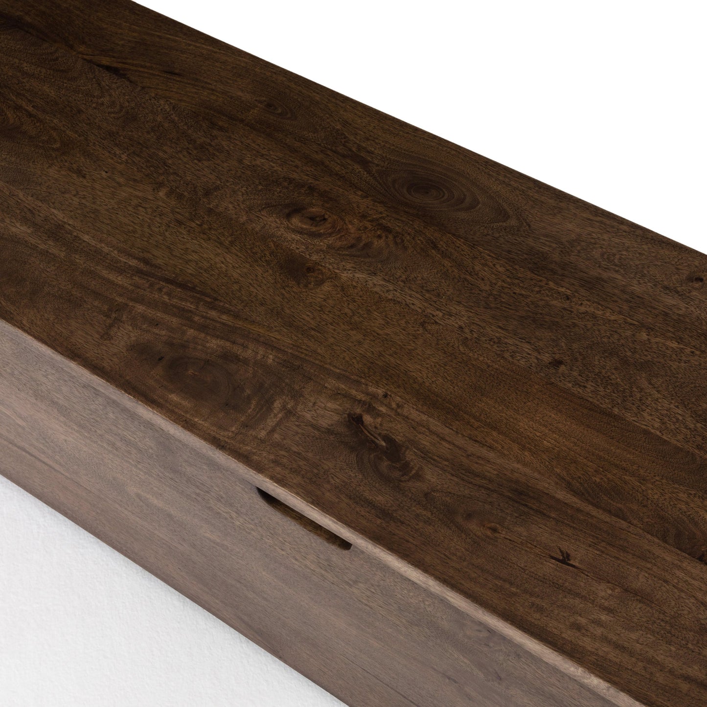 018 SI-1715111 | Closeup | Duncan Trunk by Four Hands. Made from solid mango in a rustic style.