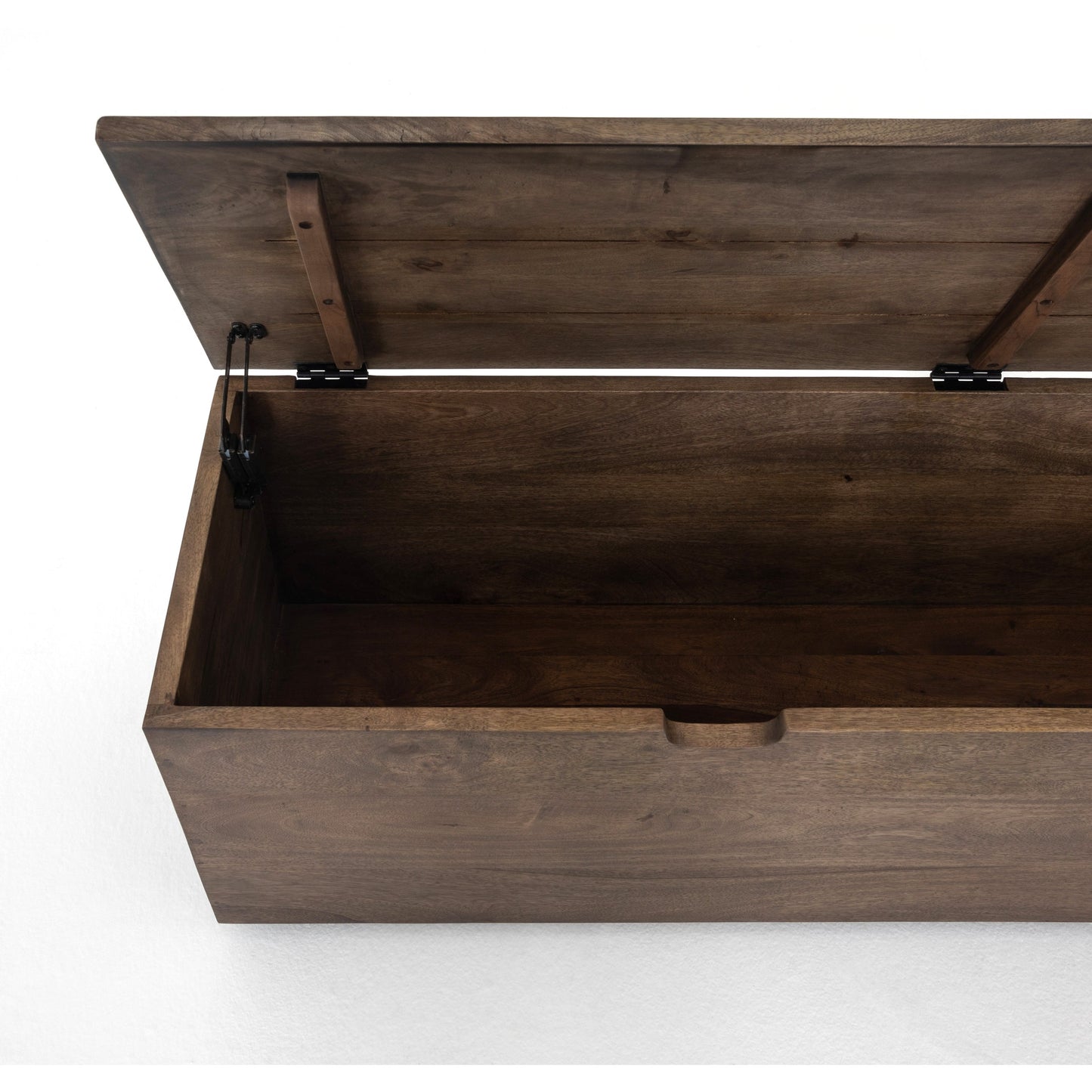 021 SI-1715111 | Closeup | Duncan Trunk by Four Hands. Made from solid mango in a rustic style.