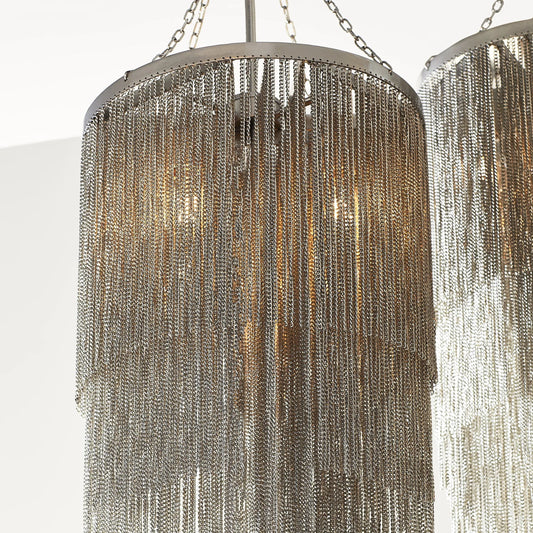 Divaza Chandelier by Cyan Design in silver. Made from iron in a eclectic & global style.