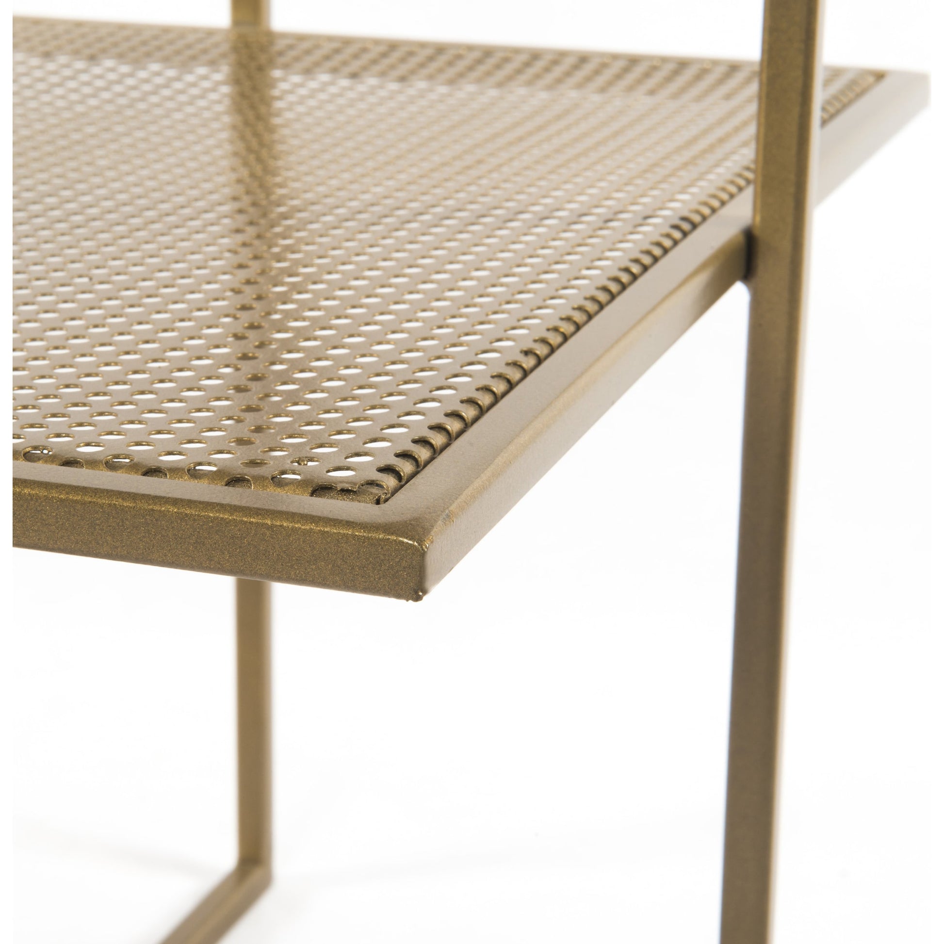 Olivia Nightstand by Four Hands in antique brass, polished white marble. Made from iron, solid marble in a modern style.