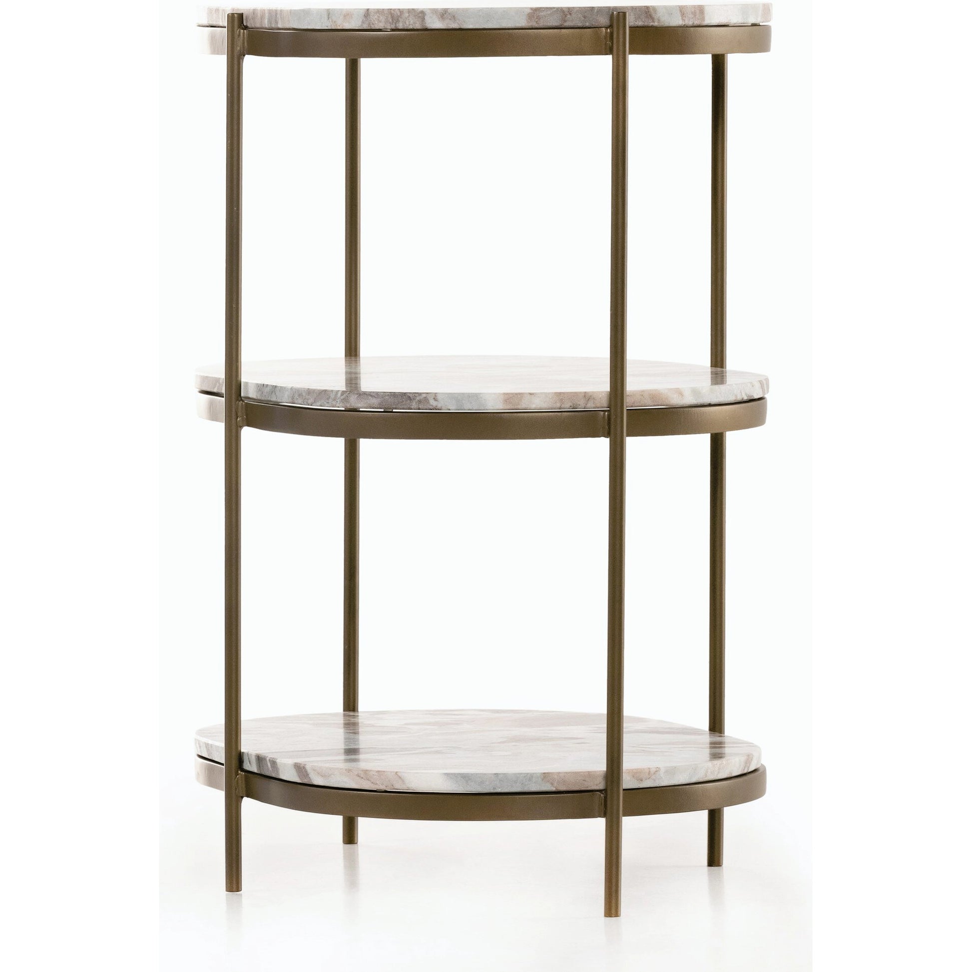 Felix Oval Nightstand by Four Hands. Made from iron, solid marble in a modern style.