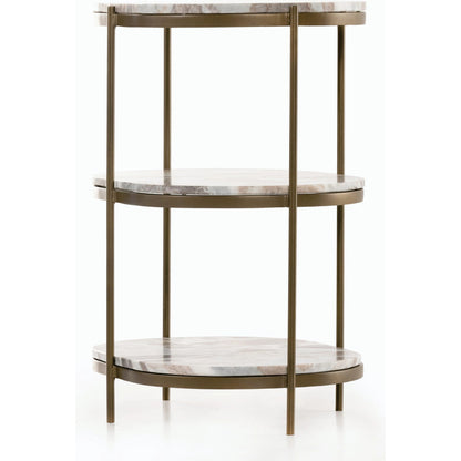 Felix Oval Nightstand by Four Hands. Made from iron, solid marble in a modern style.