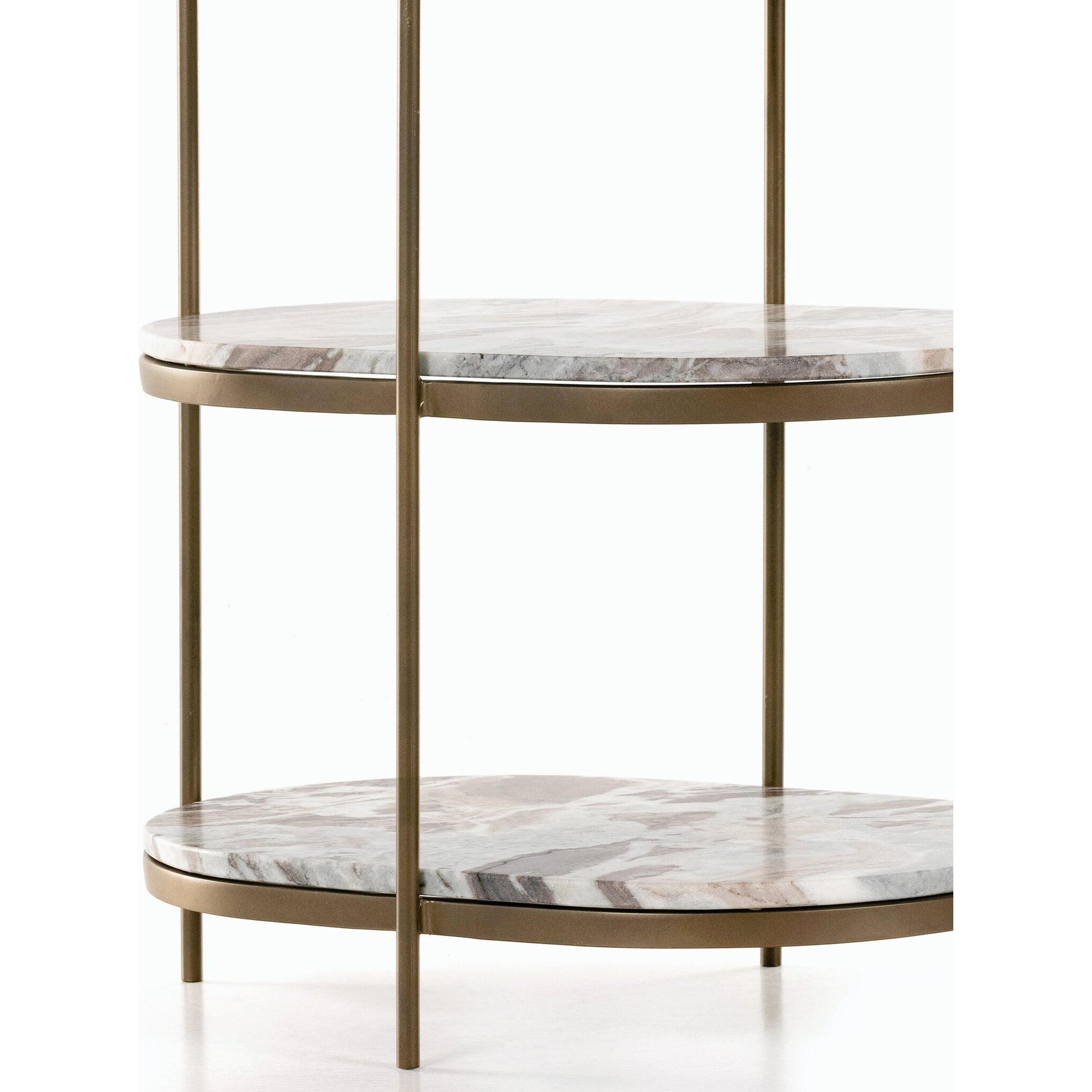 Felix Oval Nightstand by Four Hands. Made from iron, solid marble in a modern style.