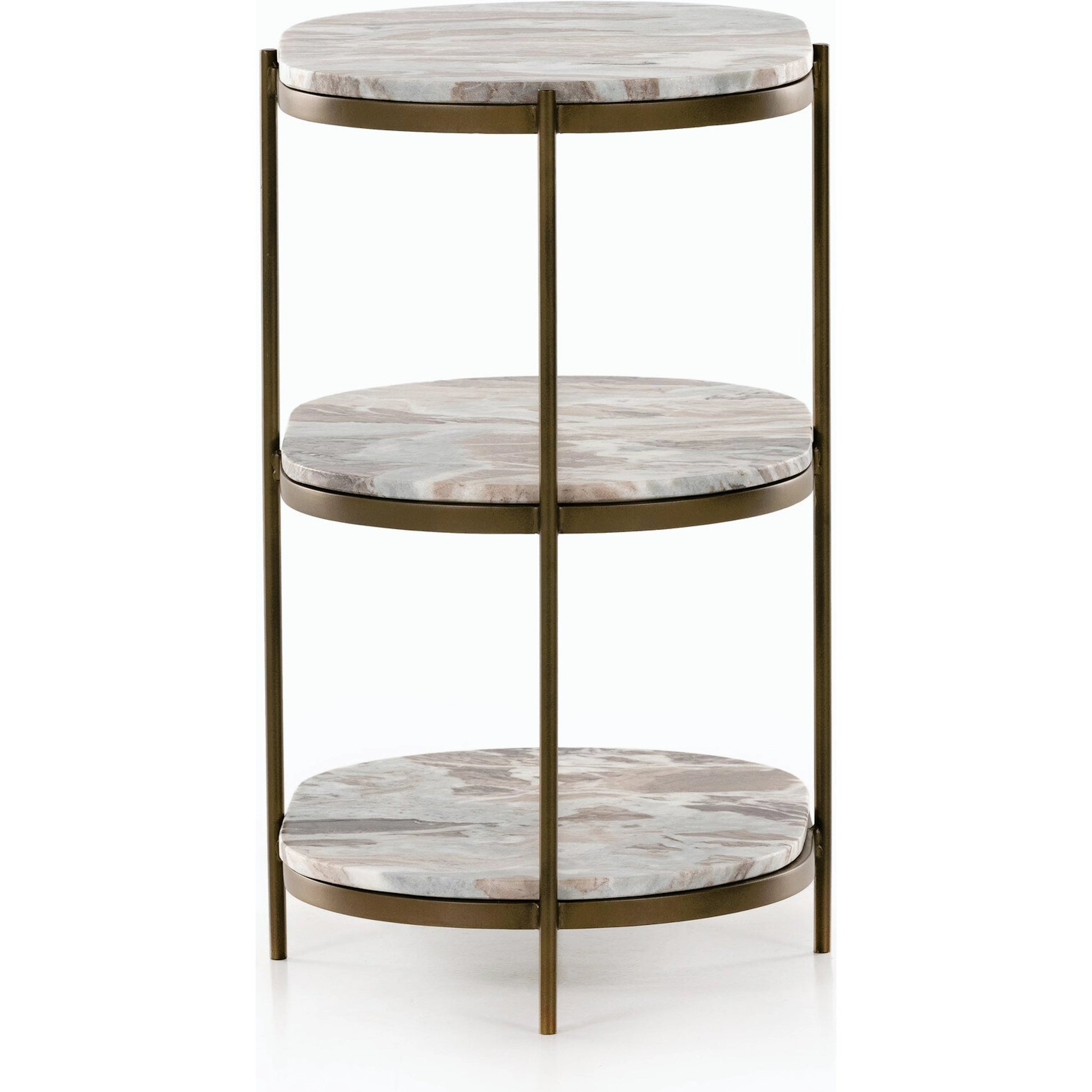 Felix Oval Nightstand by Four Hands. Made from iron, solid marble in a modern style.