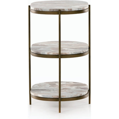 Felix Oval Nightstand by Four Hands. Made from iron, solid marble in a modern style.
