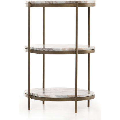 Felix Oval Nightstand by Four Hands. Made from iron, solid marble in a modern style.