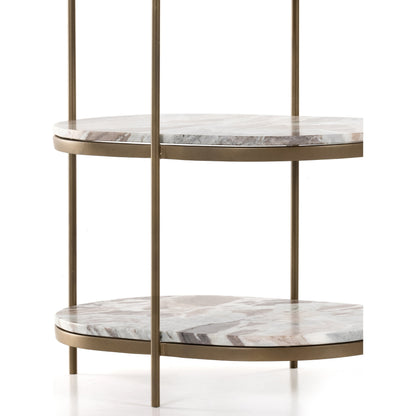 Felix Oval Nightstand by Four Hands. Made from iron, solid marble in a modern style.