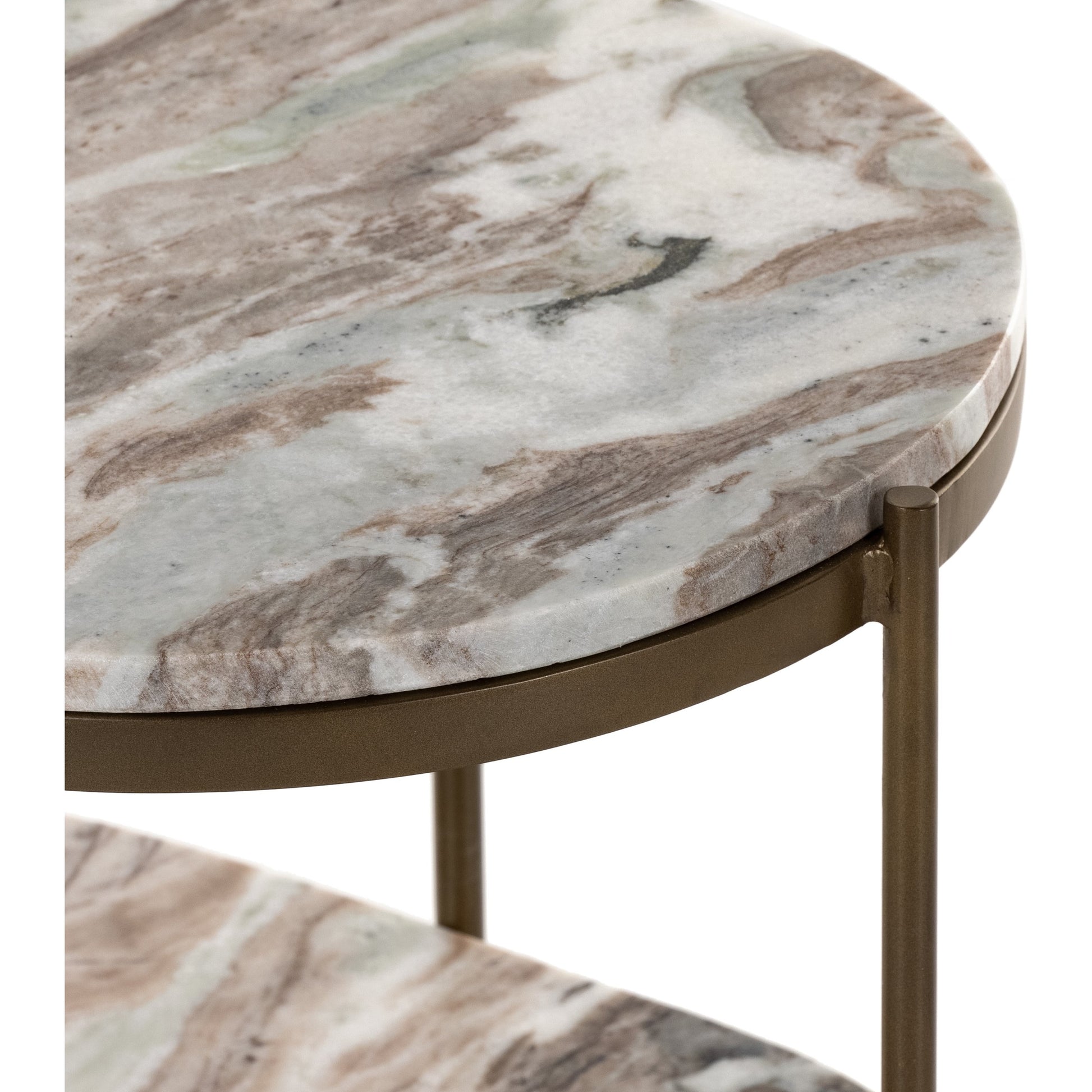 Felix Oval Nightstand by Four Hands. Made from iron, solid marble in a modern style.