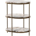 Felix Oval Nightstand by Four Hands. Made from iron, solid marble in a modern style.