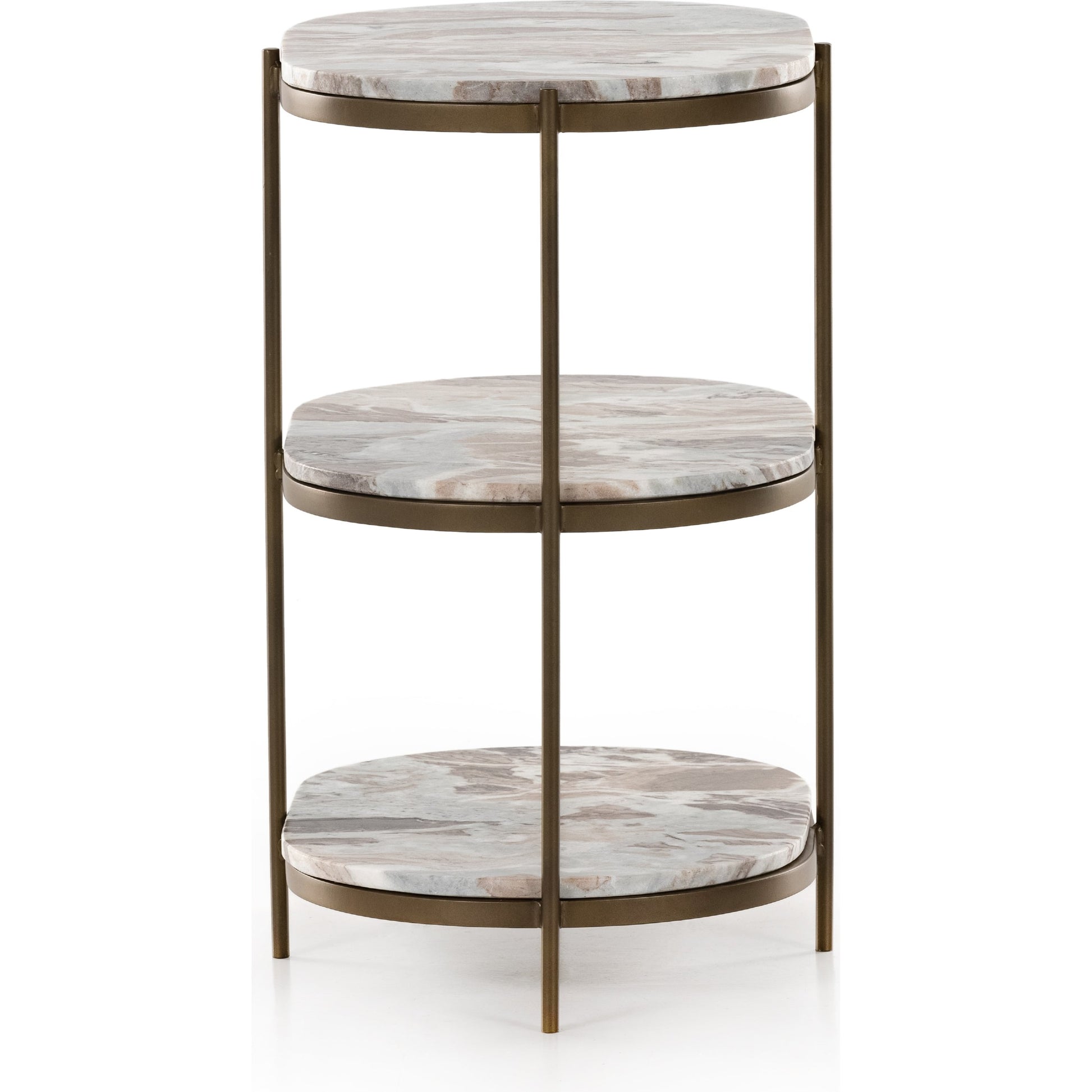 Felix Oval Nightstand by Four Hands. Made from iron, solid marble in a modern style.