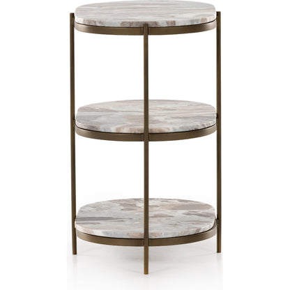 Felix Oval Nightstand by Four Hands. Made from iron, solid marble in a modern style.