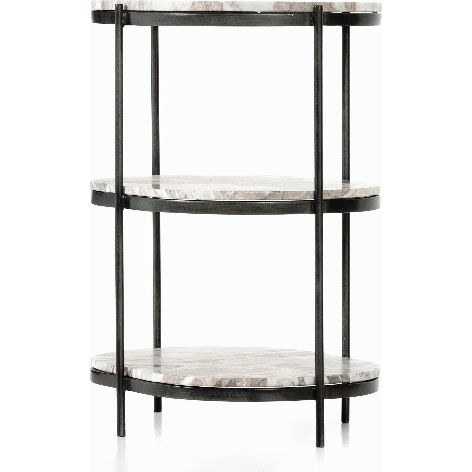 Felix Oval Nightstand by Four Hands. Made from iron, solid marble in a modern style.