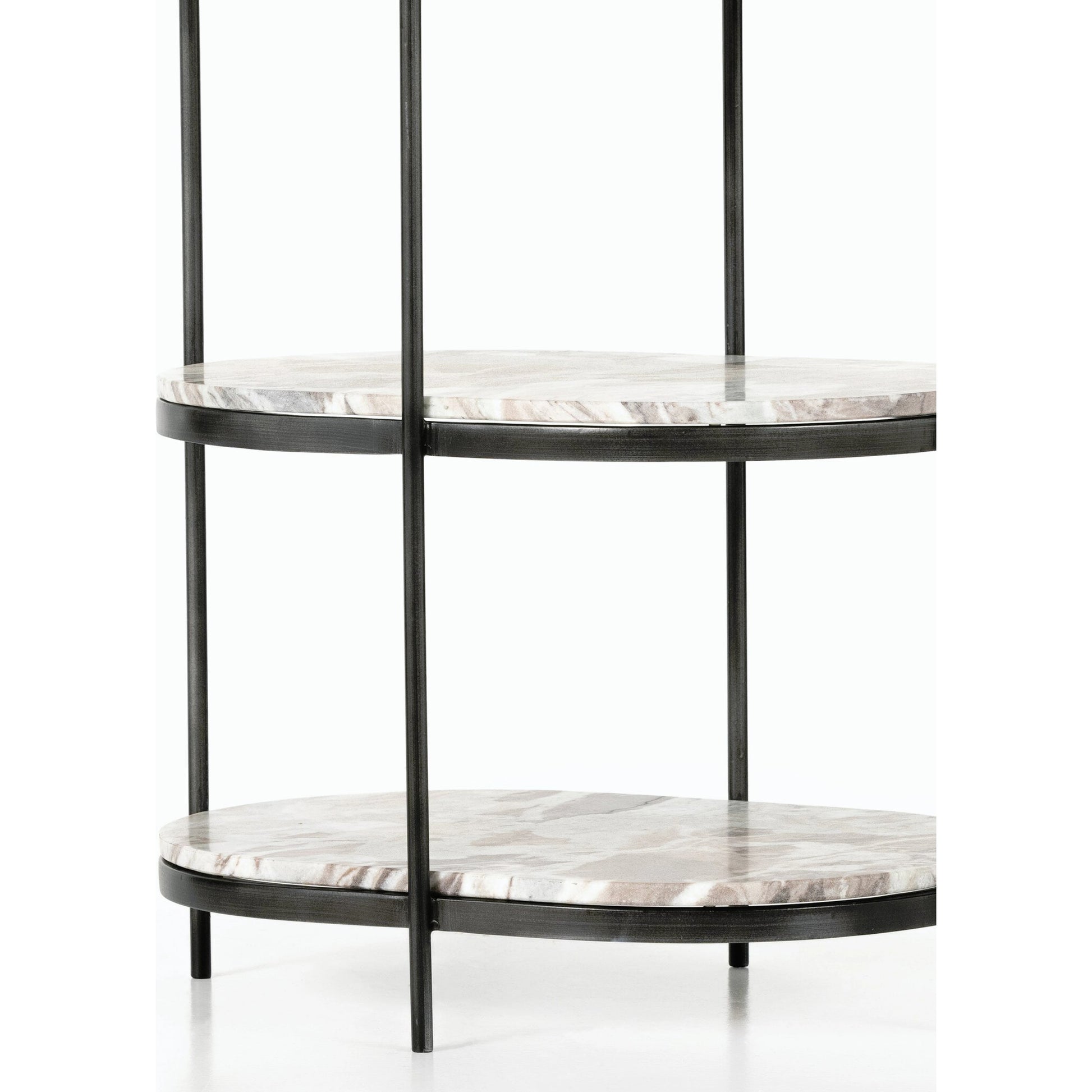 Felix Oval Nightstand by Four Hands. Made from iron, solid marble in a modern style.