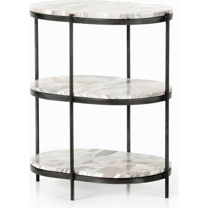 Felix Oval Nightstand by Four Hands. Made from iron, solid marble in a modern style.