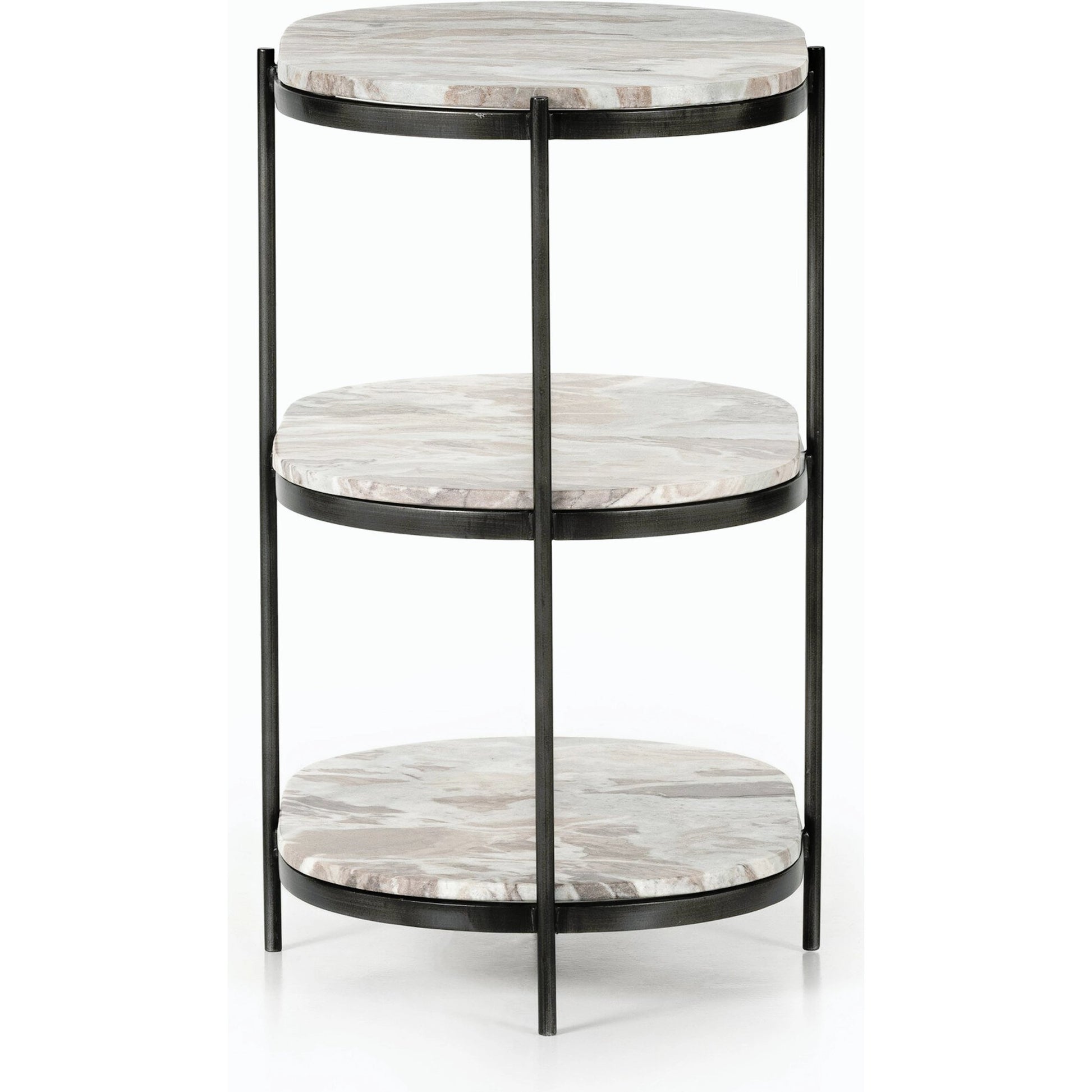 Felix Oval Nightstand by Four Hands. Made from iron, solid marble in a modern style.