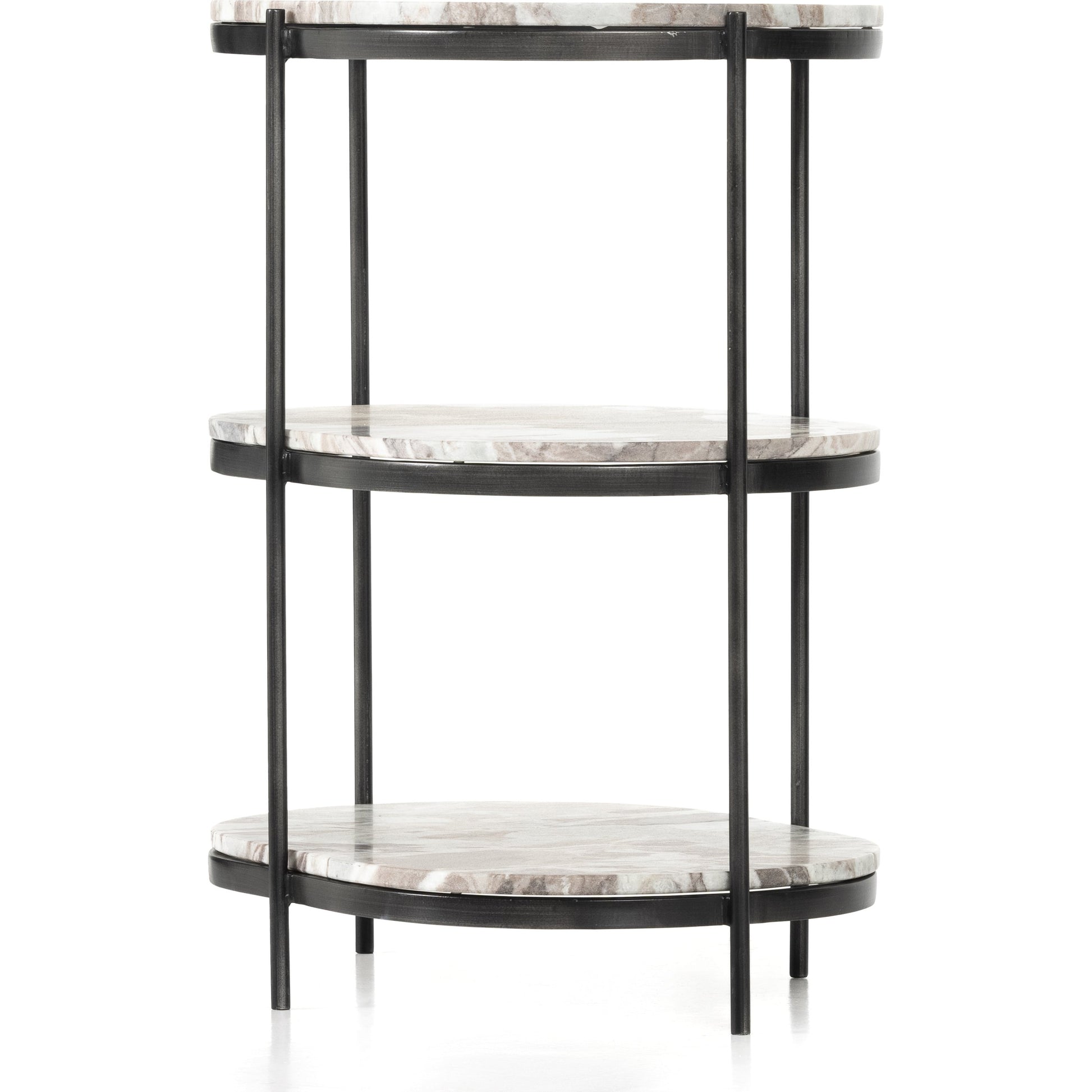 Felix Oval Nightstand by Four Hands. Made from iron, solid marble in a modern style.