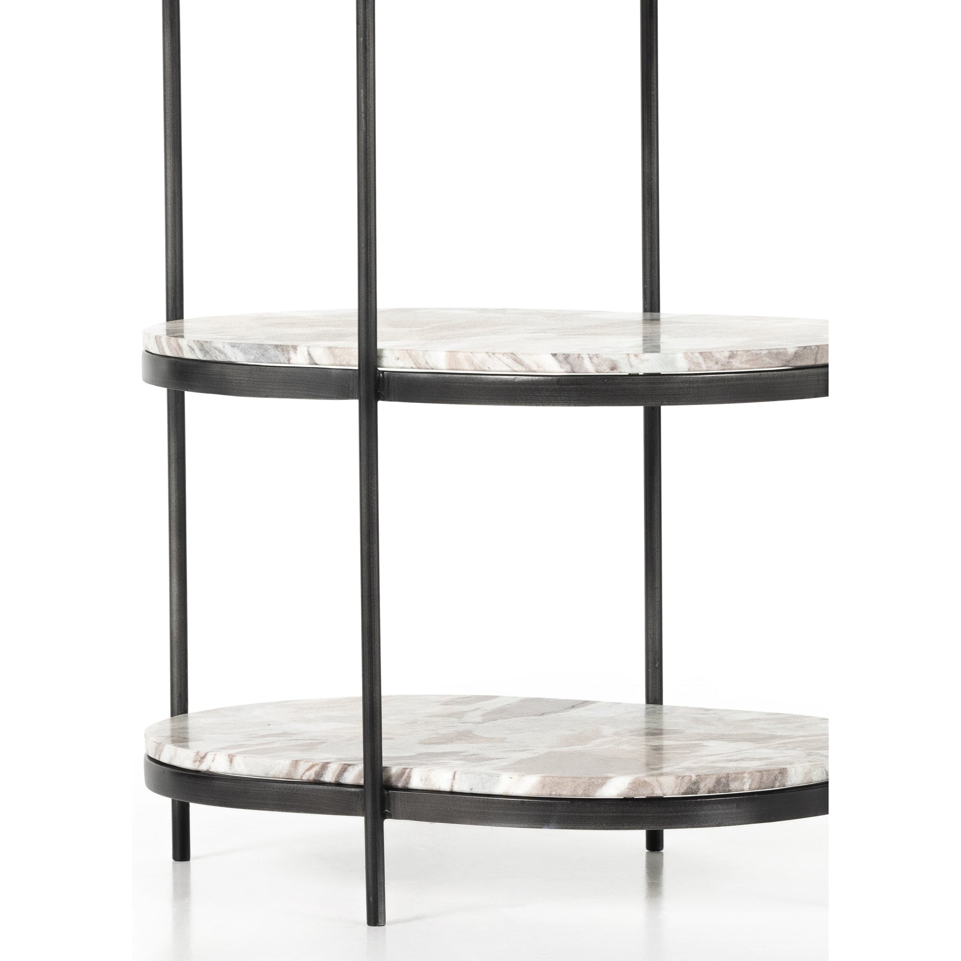 Felix Oval Nightstand by Four Hands. Made from iron, solid marble in a modern style.