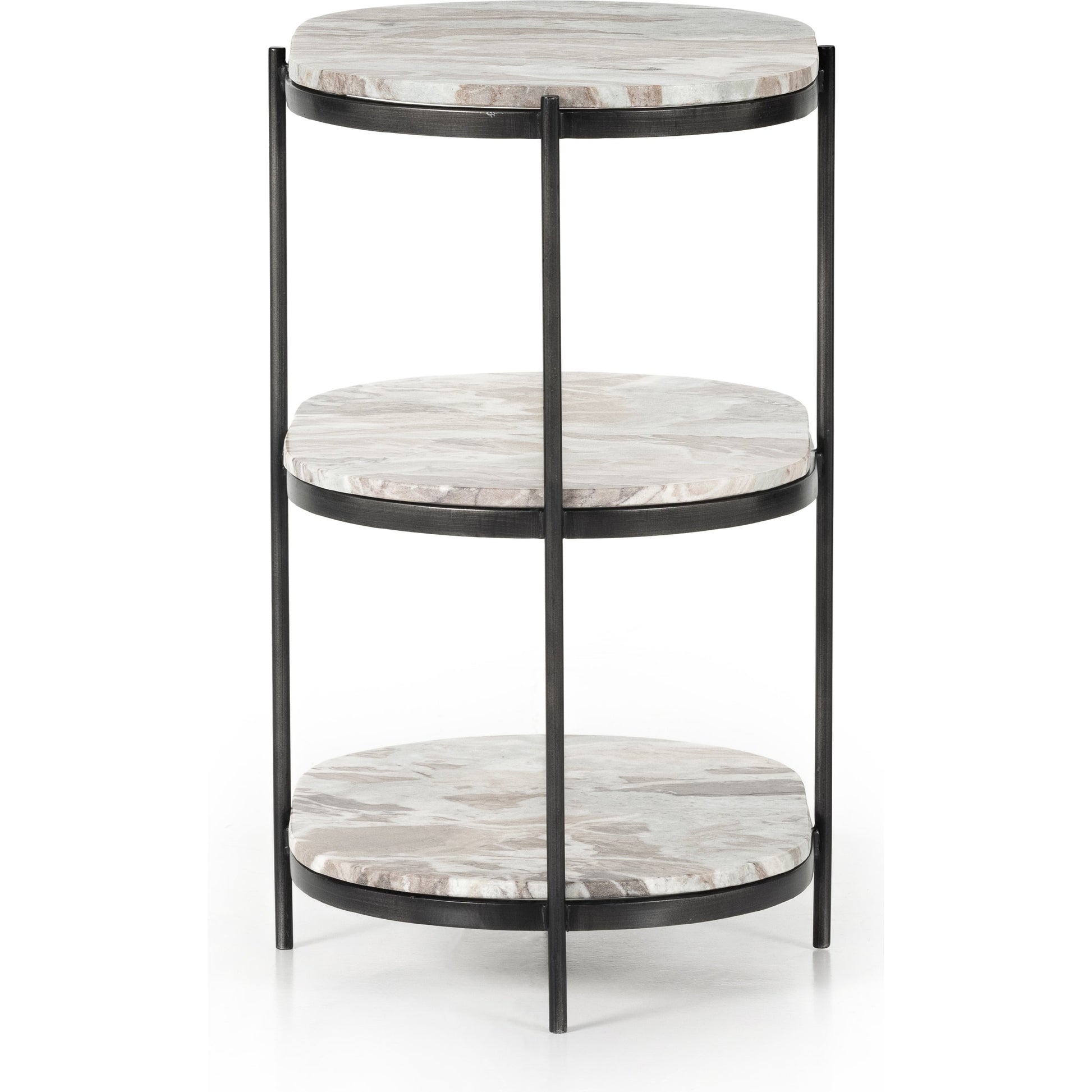 Felix Oval Nightstand by Four Hands. Made from iron, solid marble in a modern style.