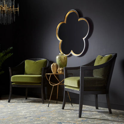 Gyroscope Side Table by Cyan Design in gold. Made from stainless steel, glass in a modern style.