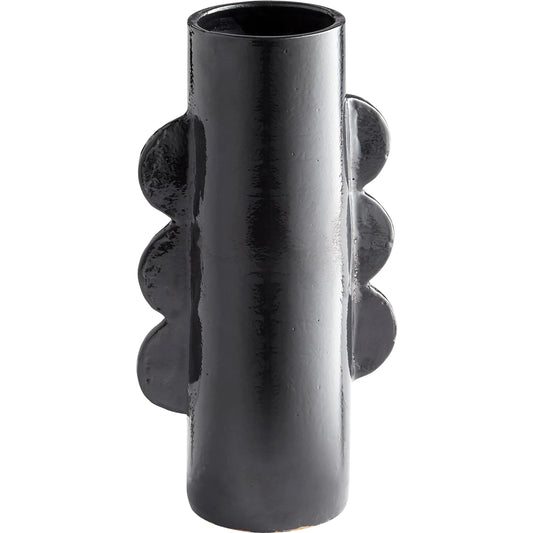 Potteri Column Vase by Cyan Design in black. Made from terracotta in a eclectic & global style.