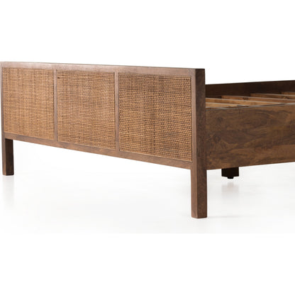 Sydney Bed by Four Hands. Made from cane, solid mango in a modern style.