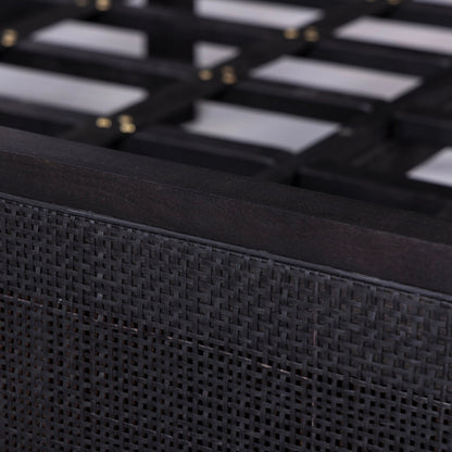 Sydney Bed by Four Hands. Made from cane, solid mango in a modern style.