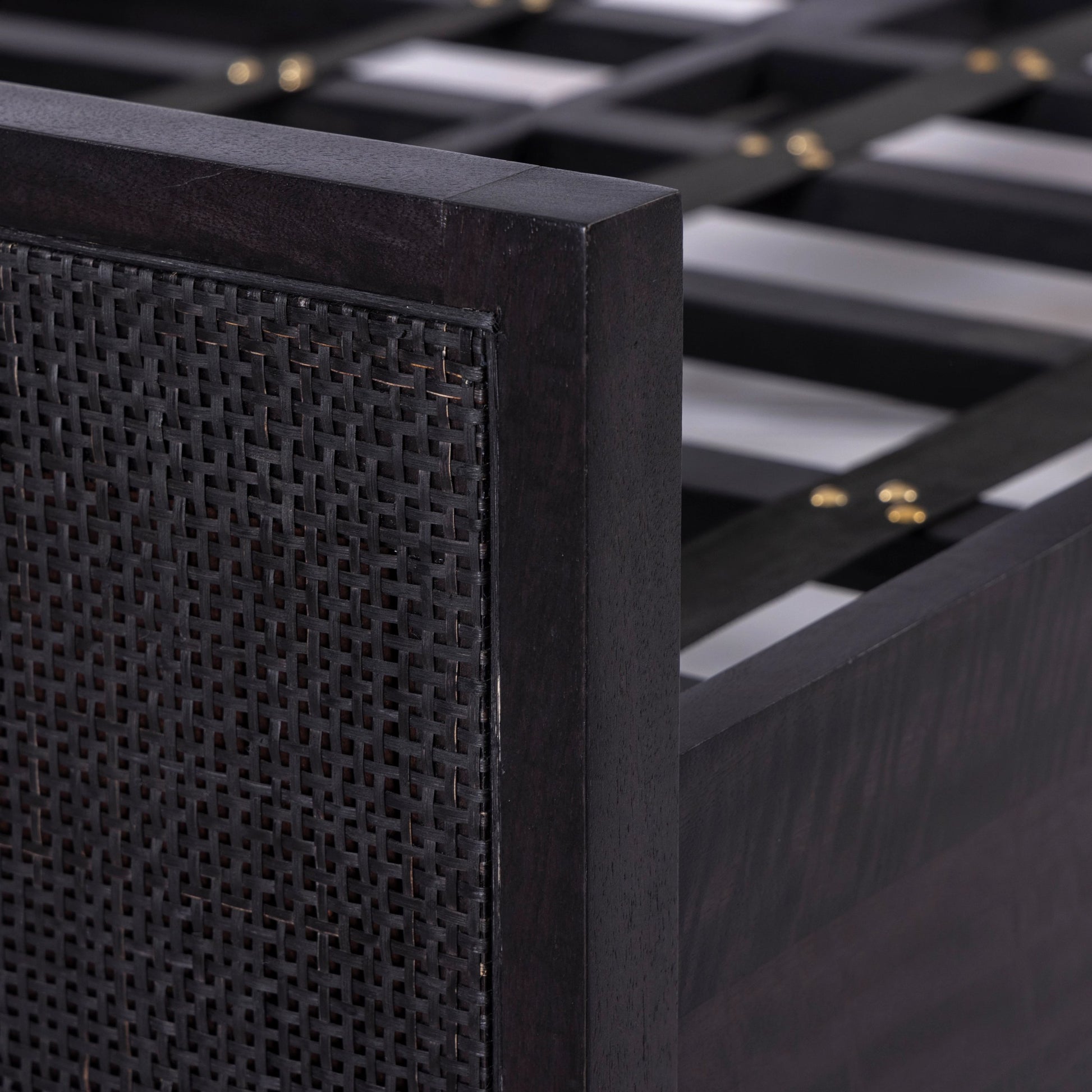 Sydney Bed by Four Hands. Made from cane, solid mango in a modern style.