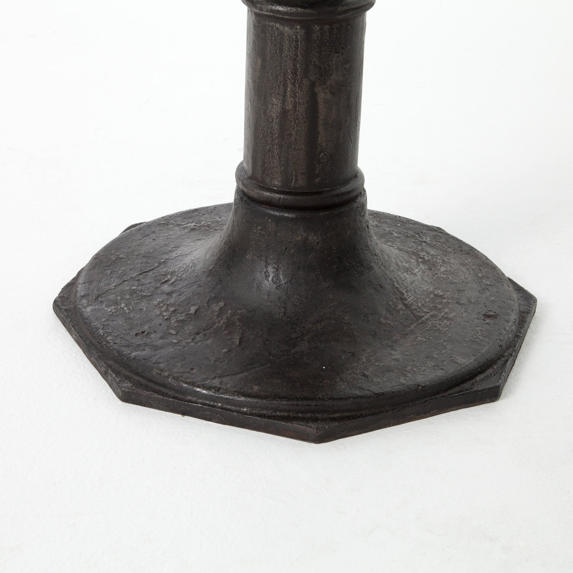 Lucy Bistro Table by Four Hands in carbon wash, white marble. Made from solid marble, iron, engineered hardwood in a traditional style.