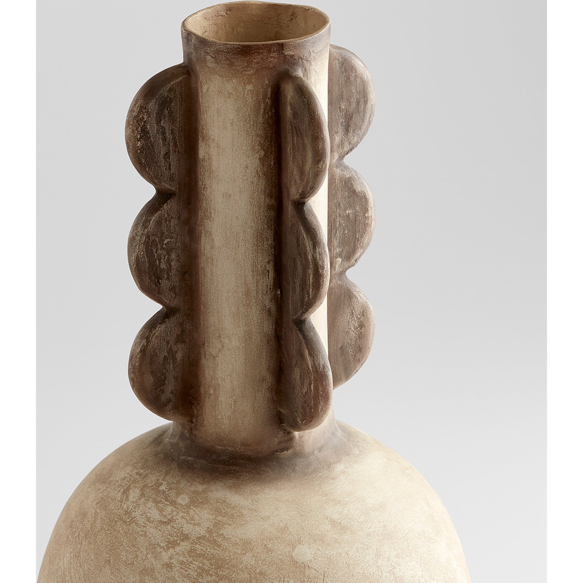 Moccasin Vase by Cyan Design in gray. Made from cement in a eclectic & global style.