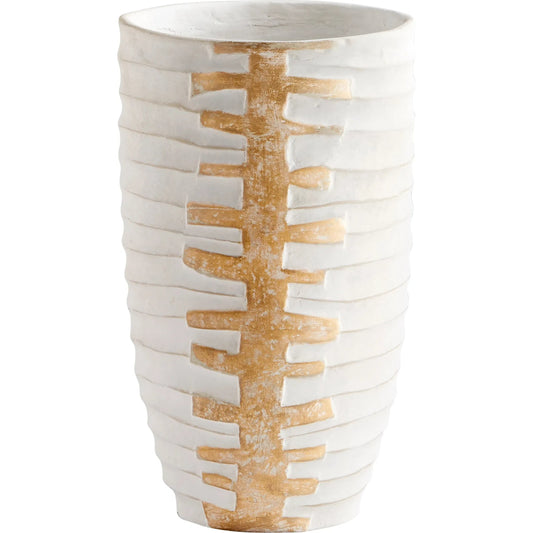 Luxe Vessel Vase by Cyan Design in white, gold. Made from unique in a eclectic & global style.