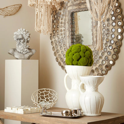 Ravine Pitcher Vase by Cyan Design in white. Made from terracotta in a cottage & farmhouse style.