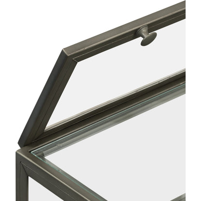 Shadow Box Coffee Table by Four Hands in black. Made from tempered glass, iron in a modern style.