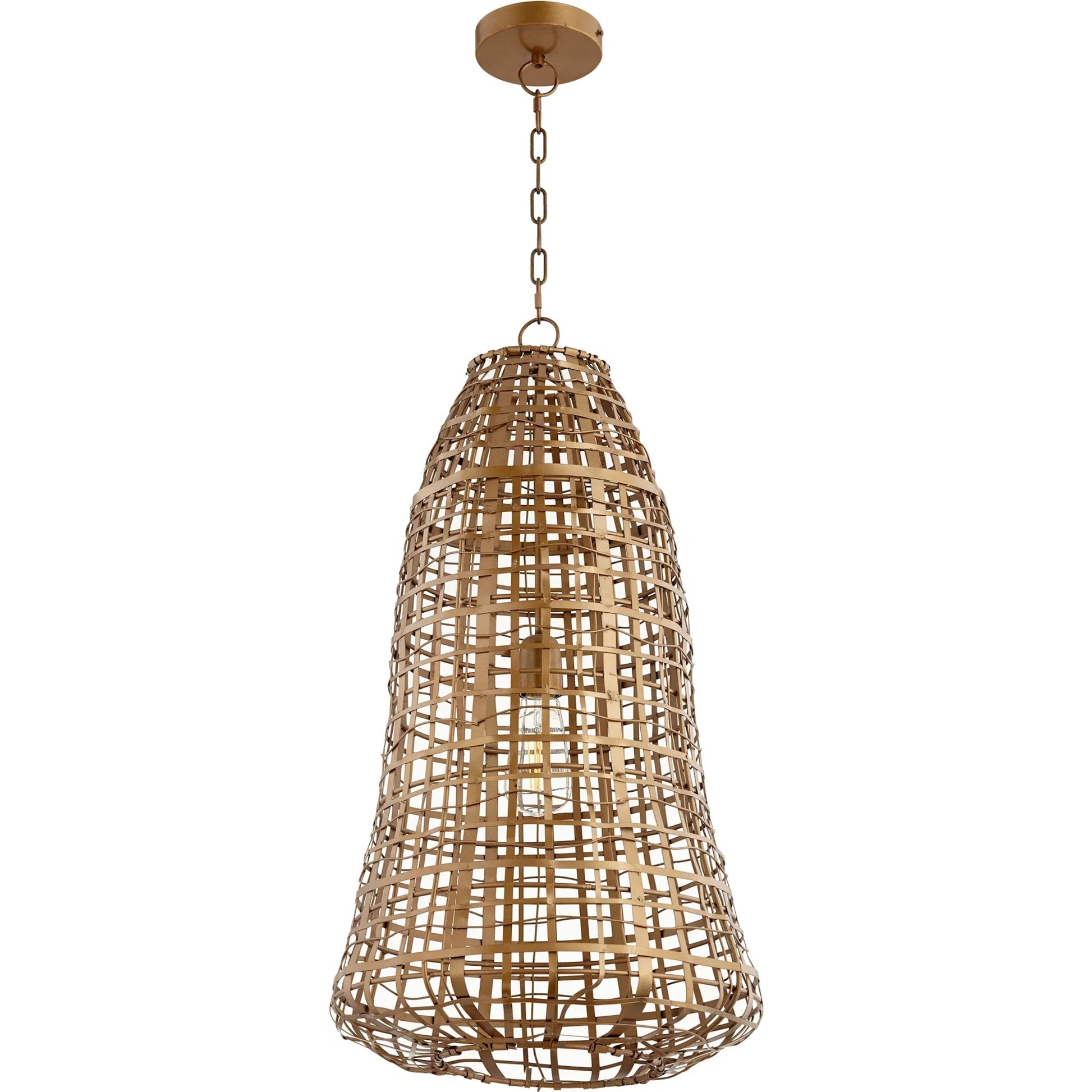 Grid Beacon Pendant by Cyan Design in antique brass. Made from galvanized iron in a eclectic & global style.