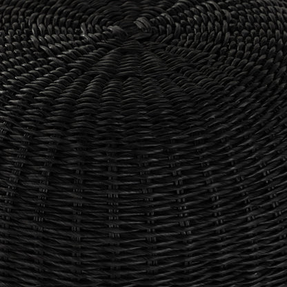 Phoenix Outdoor Accent Stool by Four Hands in vintage white. Made from 100% polyethylene, aluminum in a coastal style.