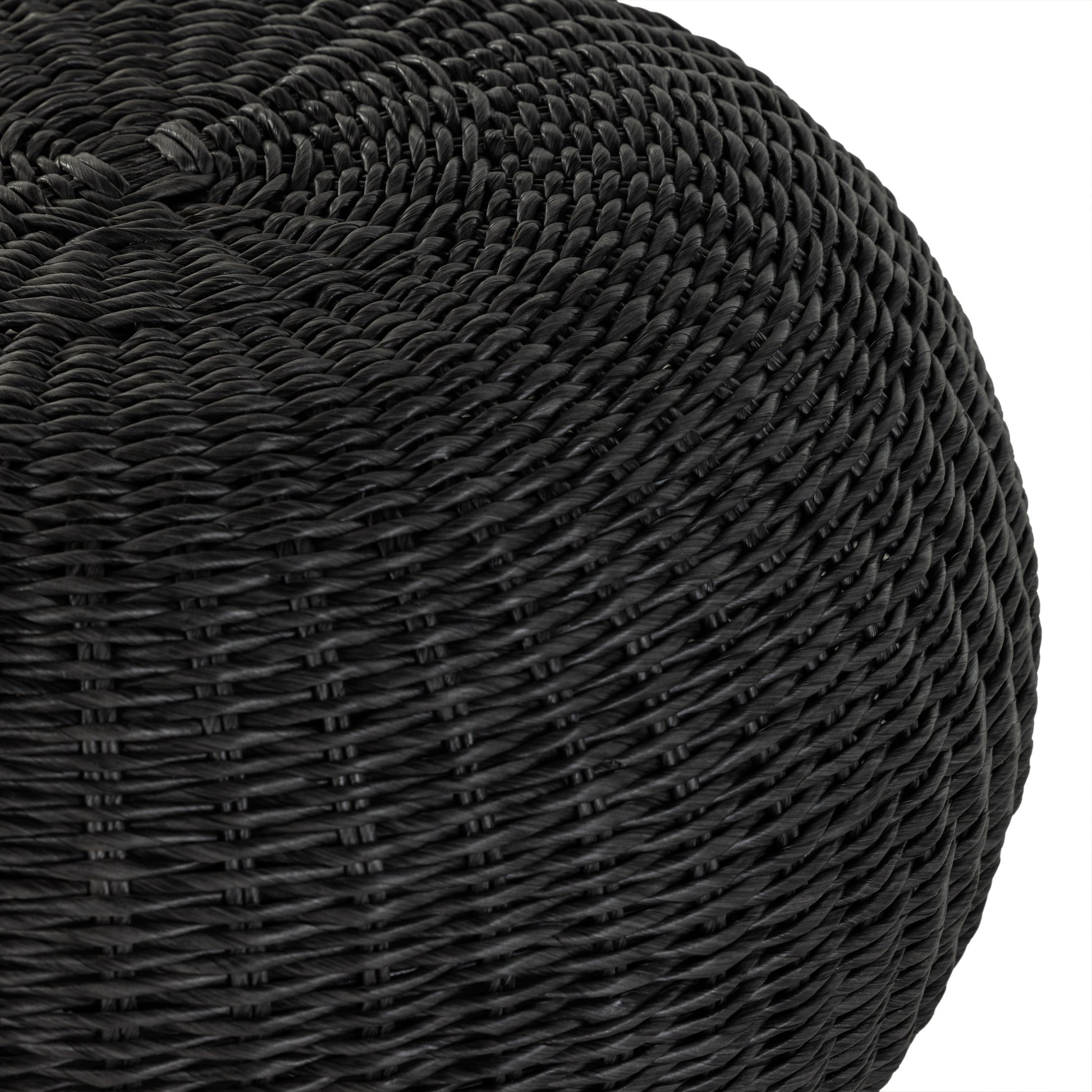 Phoenix Outdoor Accent Stool by Four Hands in vintage white. Made from 100% polyethylene, aluminum in a coastal style.