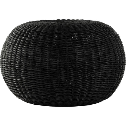 Phoenix Outdoor Accent Stool by Four Hands in vintage white. Made from 100% polyethylene, aluminum in a coastal style.